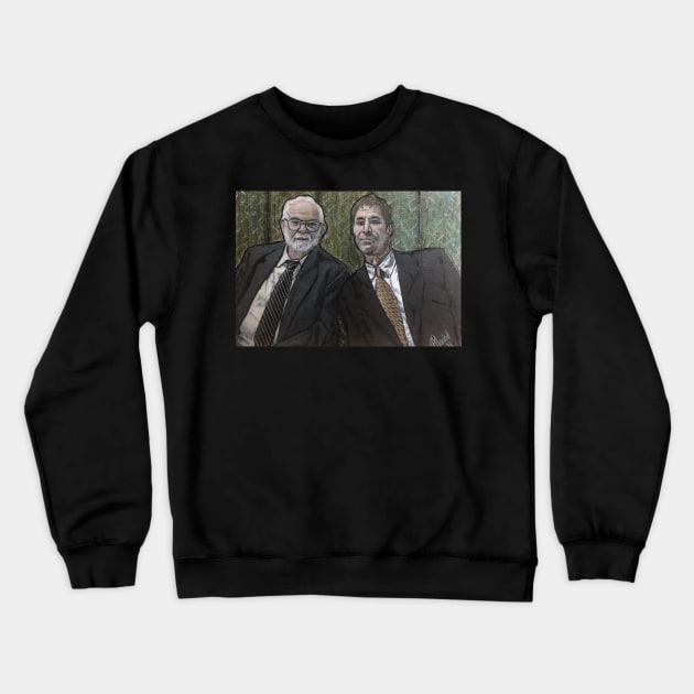 Father and son portrait Crewneck Sweatshirt by Artladyjen